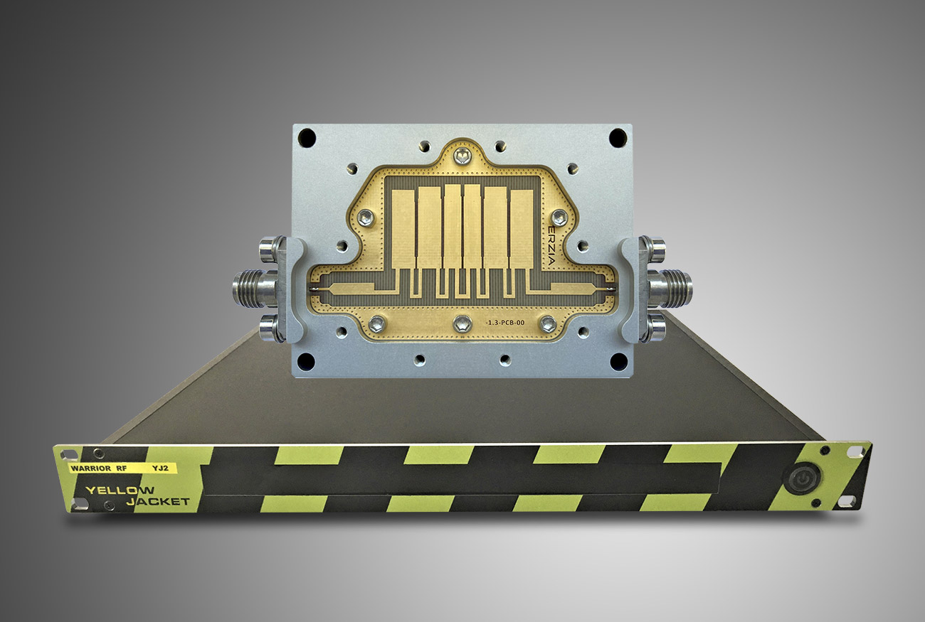 Warrior RF Yellow Jacket Synthesizers use ERZIA Suspended Substrate Filters