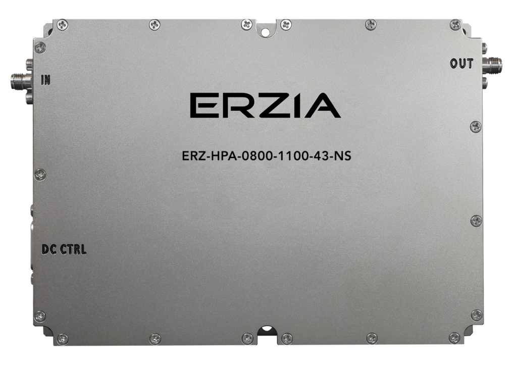 ERZ-HPA-0800-1100-43-NS High Power Amplifiers 8 to 11GHz, Gain 43dB, Psat 43dBm