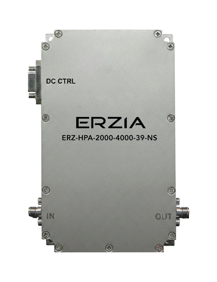 ERZ-HPA-2000-4000-39-NS High Power Amplifiers 20 to 40GHz, Gain 52dB, Psat 39dBm