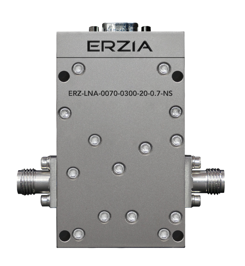 ERZ-LNA-0070-0300-20-0.7-NS Low Noise Amplifier 0.7 to 3GHz Noise Figure 0.7dB, Gain 22dB