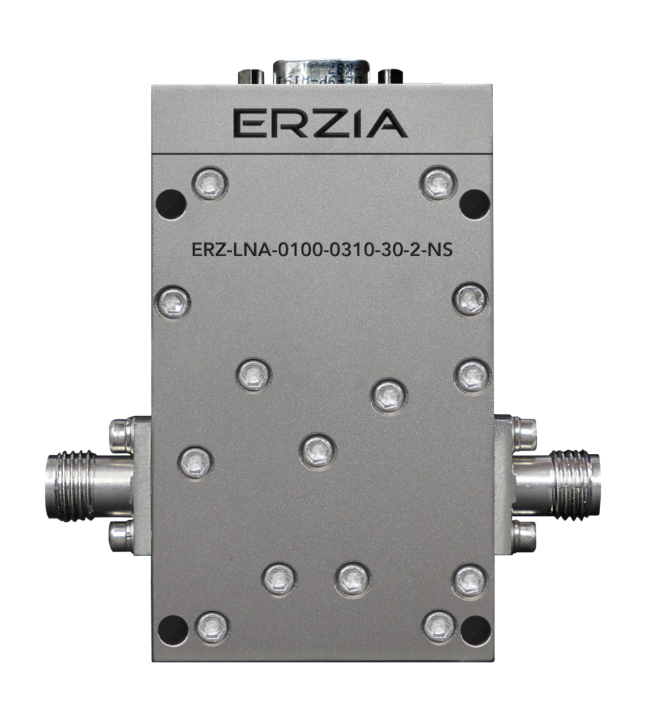 ERZ-LNA-0100-0310-30-2-NS Low Noise Amplifier 1 to 3.1GHz Noise Figure 1.6dB, Gain 30d
