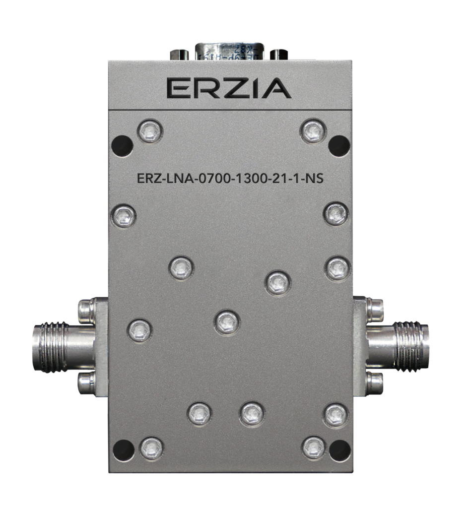 ERZ-LNA-0700-1300-21-1-NS Low Noise Amplifier 7 to 13GHz Noise Figure 1.2dB, Gain 24dB
