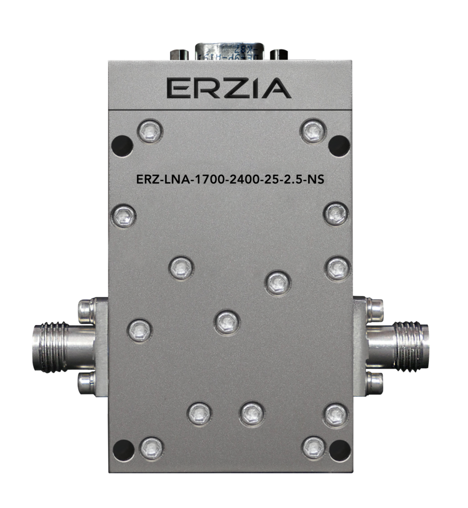 ERZ-LNA-1700-2400-25-2.5-NS Low Noise Amplifier 17 to 24GHz Noise Figure 2.5dB, Gain 25dB