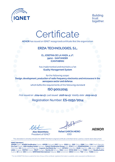 IQNet Certificate